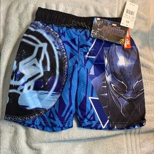 Boys Black Panther Marvel Swim Trunks XS